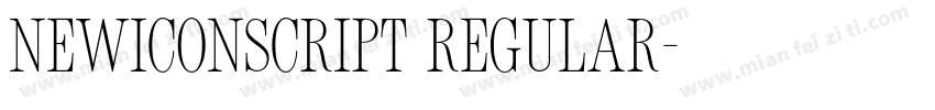 NewIconScript Regular字体转换